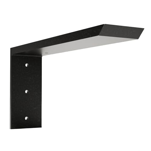 Solid Heavy Duty Steel Countertop Support L-Bracket, 1 Count, 24 Inches, DIY Projects, Made with American Steel by The Original Granite Bracket - size: 24 Inches, style: A36 Cold Roll Steel