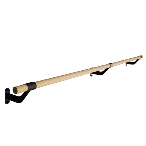 Wall-Mounted Ballet Barre for Home Dance, Exercise, Fitness, Stretching - Made in USA - size: 8 ft (single barre)