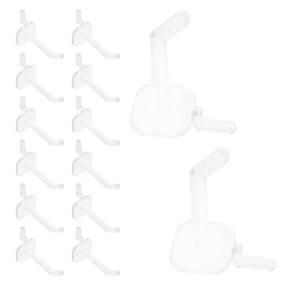 DOITOOL 50pcs Small Plastic Pegboard Hooks 5cm for Garage Organization Tool Hanging Board Accessories, Peg Hooks for Workshop and Retail Display