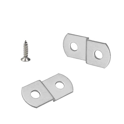 15PCS 1/8" Canvas Clips for Picture Framing, Offset Mounting Hardware with Screws for Art and Mirror Installation - size: 1/8 Inch