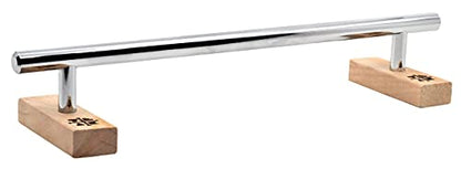 Teak Tuning Round Fingerboard Rail - Long Edition - Polished Chrome - 11.25" Long, 1.75" Tall - Prolific Series