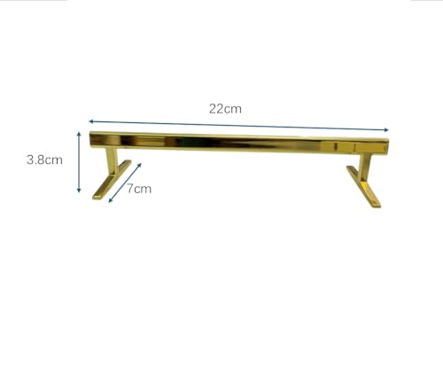 LEEFAI Pro Fingerboard Rail, Metal mini Finger Skateboard Rail for Your ramps and Park, 8.1 x 2.7 x 1.5 inches -the Best Obstacles for fingerboarding,Color (Gold) - color: Gold