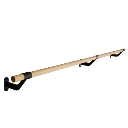 Wall-Mounted Ballet Barre for Home Dance, Exercise, Fitness, Stretching - Made in USA - size: 8 ft (4+4 combo barre)