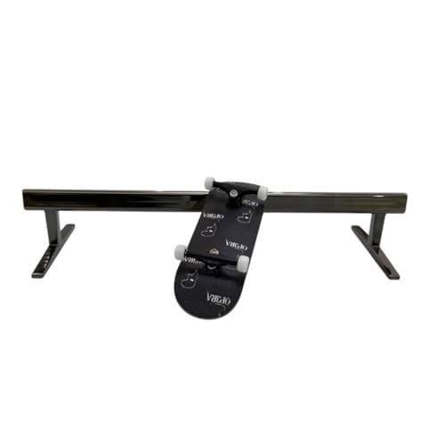 LEEFAI Pro Fingerboard Rail, Metal mini Finger Skateboard Rail for Your ramps and Park, 8.1 x 2.7 x 1.5 inches -the Best Obstacles for fingerboarding,Color (Black) - color: Black