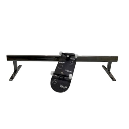 LEEFAI Pro Fingerboard Rail, Metal mini Finger Skateboard Rail for Your ramps and Park, 8.1 x 2.7 x 1.5 inches -the Best Obstacles for fingerboarding,Color (Black) - color: Black