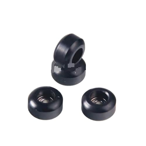 Fingerboard Wheels 8Pcs Professional PU+Metal Urethane CNC Bearing Wheel for Wooden Fingerboard Wheels(Black) - color: Black