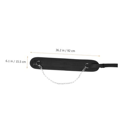 Weighted Pull-up Belt with Chain for Weight Lifting Thickened Steel Dipping Belt for Back Muscle Strength Training for Pull-up and Dip Exercises