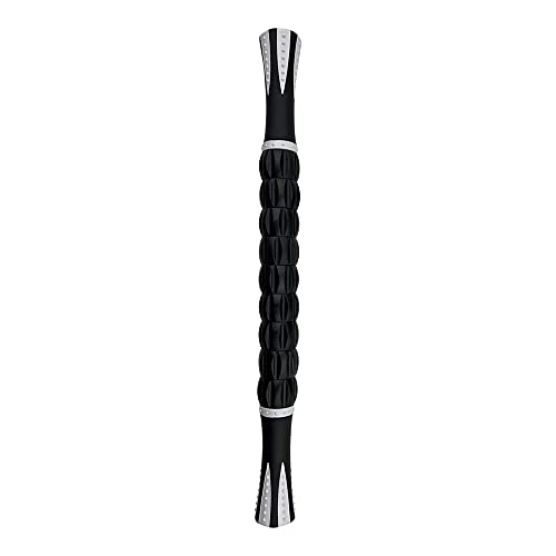 NuRich Muscle Roller Stick – 9-Roller Deep Tissue Massage Stick for Athletes – Trigger Point & Myofascial Release Tool for Legs, Calves & Back – 17.5 in Physical Therapy & Recovery Roller