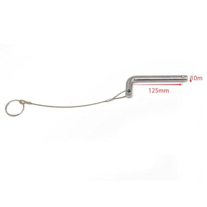 Weight Stack Pin with Pull Rope Portable Heavy Duty L Shaped Handle Weight Loading Pin for Fitness Device Accessories - size: 10mmx125mm