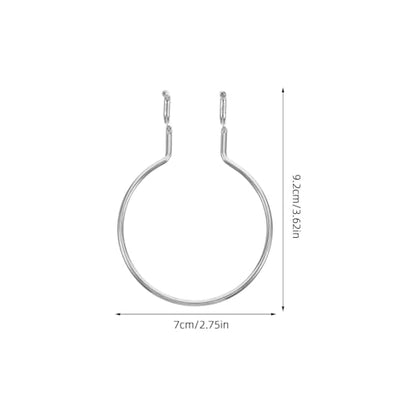 10pcs Silver Metal Pegboard Hooks Round Rings, Iron Tool Hangers for Garage and Workshop, Compatible Hole Board Storage Accessories, Heavy-Duty Hanging Board Organizer
