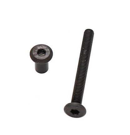 10-Pack M6x65mm Black Socket Cap Screws Barrel Nuts Kit for Crib Furniture Bed with M6 x 12mm Barrel Nuts - size: M6 x 65mm (10 pcs)