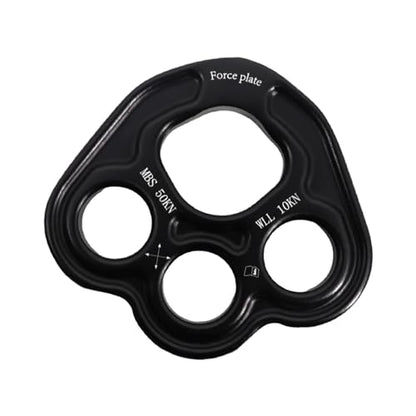 Paw Rigging Plate Climbing Gear Work Rope Bearing Anchors Metal Rigging System Multi Anchor Plate Divider Plate, Black