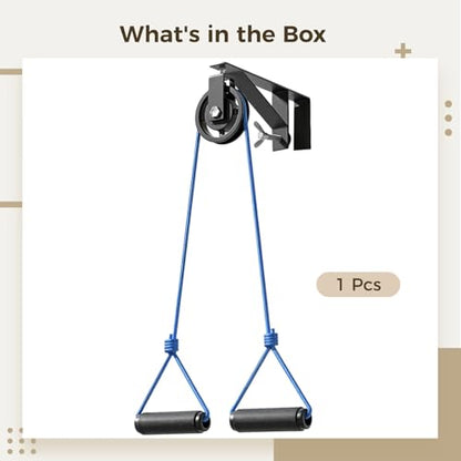 Shoulder Pulley for Physical Therapy, Over the Door Pulley with Metal Frame for Shoulder Rehab, Long Rope with Comfortable Handles for Shoulder Pain Reduction and Mobility Improvement