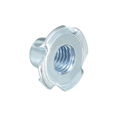 uxcell M10 4 Pronged Tee Nut T-Nut for Table Legs Rock Climbing Wall Woodwork Holds Wood Cabinetry 50Pcs - size: M10