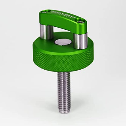 ROCKWORKX Billet Aluminum JKU Hard Top Quick Removal Fastener Thumb Screw, Integrated D Ring (Green) - color: Green