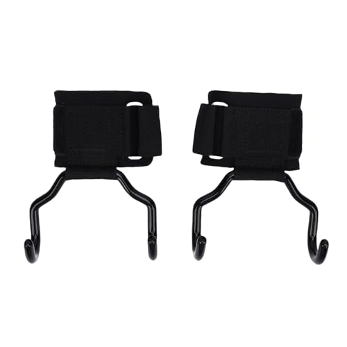Zunate Weight Lifting Hooks for Men and Women, Adjustable Wrist Straps with Non Slip Rubber Coated Grips for Strength Training, Deadlifts, and Barbell Rows