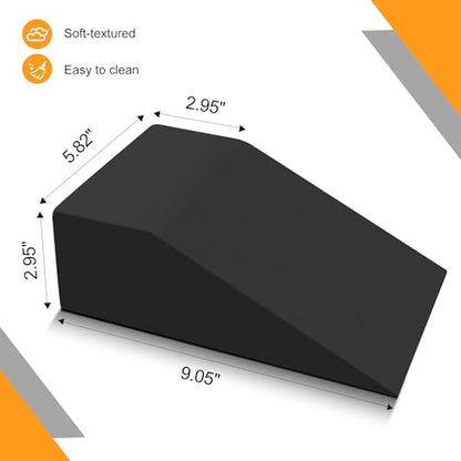2 Pack Squat Wedge, Supportive Foot Wrist Exercise Wedge for Squat, Yoga, Pushup, Balance, Stretch, Strength, Pilates, Plank, Physical Therapy - EVA Riser Block for Men & Women - color: Black