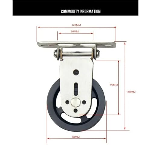 U Groove Stainless Steel Wall Pulley Fitness Wall Mount Rotating Pulley for Home Gym Strength Training Mute Bearing Wheel Home DIY Cable Machine for LAT Lift(Aluminum Alloy sheav) - color: Aluminum alloy sheav