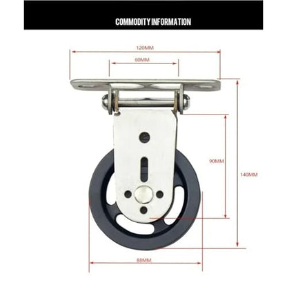 U Groove Stainless Steel Wall Pulley Fitness Wall Mount Rotating Pulley for Home Gym Strength Training Mute Bearing Wheel Home DIY Cable Machine for LAT Lift(Aluminum Alloy sheav) - color: Aluminum alloy sheav