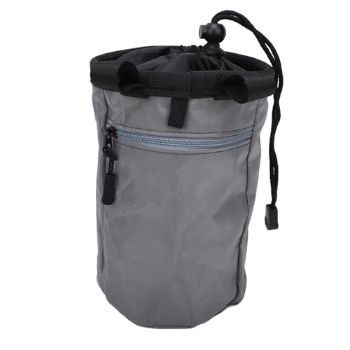 Jiawu Climbing Chalk Bag, Large Capacity Abrasion Proof Oxford Fabric with Adjustable Waist Belt, Soft Fleece Lining, Gym Chalk Bag for Rock Climbing, Weightlifting and Gymnastics