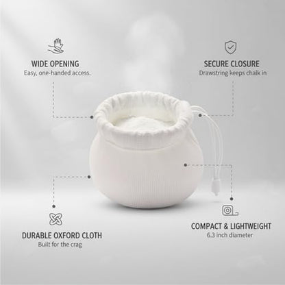 Rock Climbing Chalk Bag with Drawstring Closure, Durable Oxford Cloth Bouldering Pouch for Gym & Outdoor Training