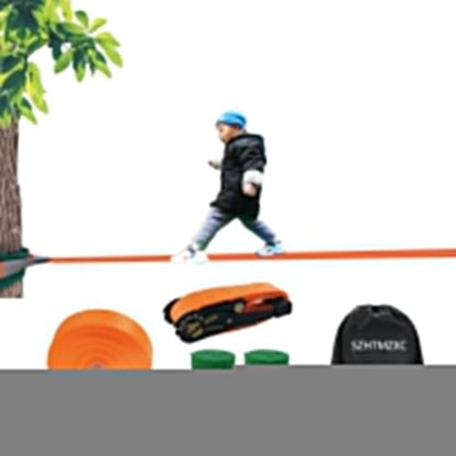 65ft Ninja Slackline Kit with Ratchet System 350lb | Backyard Gym Slackline Set for Kids and Adults, Balance Training Equipment, Carry Bag, Ninja Course Accessories CPSC Approval - size: 65FT Ninja line