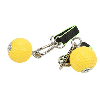 Climbing Pull Up Hand Grips Ball Set, Wireless Arm Strength Training Equipment, Non Slip PU Grip Balls with Webbing Buckle for Rock Climbing, Gym and Home Workouts - size: 72mm model