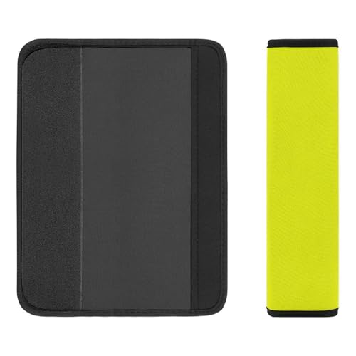 2 Piece Soft Padded Seat Belt Shoulder Pad for Adult Use, All Vehicles, Softball Yellow Automotive Seat Belt Protector, Easy Install (No Tool) - color: Pattern 1197