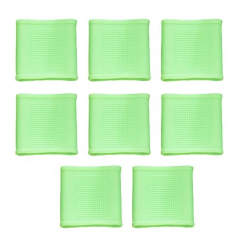 8Pcs Light Weight Silicone Finger Protectors Nonslip Golf Finger Cover Sleeve Sports Fingers Band Hand Protector Hand Protector - color: Green, size: Small