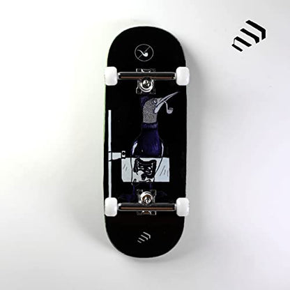 NOAHWOOD Wooden Fingerboard Complete (Noah Team 9.5S Short Nose Short Tail) Hand Mould Made(+34mm Prince Silvery Trucks)(+NW Handmade PRO Logo Wheels ii) (PSA/No Pipe) - color: No Pipe