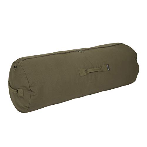 STANSPORT - Deluxe Duffel Bag With Zipper For Gym, Travel, & Storage - color: Olive Green, style: 42” X 15” X 15”