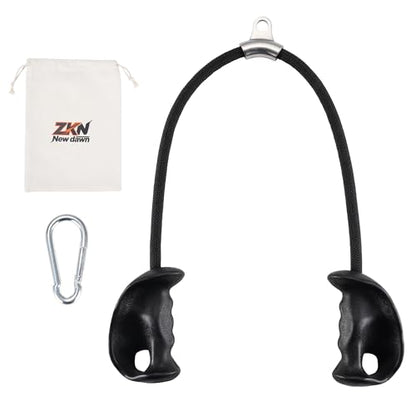 Tricep Rope Pull Down Attachment with Ergonomic Handles,Triceps Rope for Cable Machine Pulley System,Home Gym Accessories - color: Dark