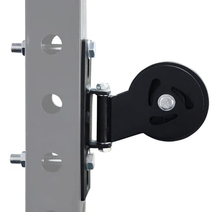 Cable Pulley System for Squat Racks – Fits 5/8" with Extended Slot Design, Heavy-Duty 180° Swivel Pulley for Smooth Gliding and Full-Body Workouts in Home Gyms