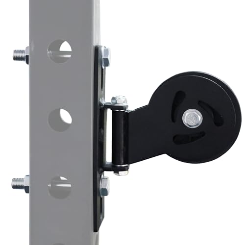 Cable Pulley System for Squat Racks – Fits 5/8" with Extended Slot Design, Heavy-Duty 180° Swivel Pulley for Smooth Gliding and Full-Body Workouts in Home Gyms