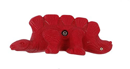 Atomik Rock Climbing Holds Bolt-On Stegosaurus in Red