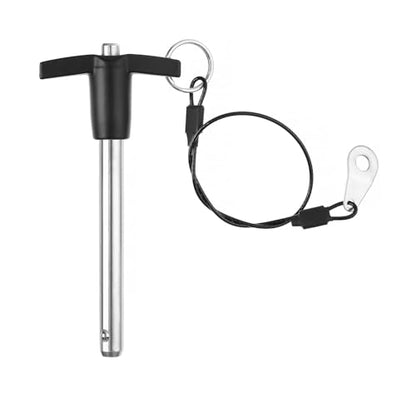 T Handle Quick Release Pin 3/8 Inch Diameter ,Stainless Steel Ball Locking Pin with Push Button Lanyard Cable Usable Length 2.76"(9.5*70mm) - size: 9.5mm-70mm