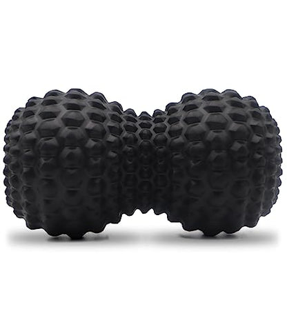 KITWILD Peanut Massage Ball, Double Lacrosse Massage Roller Ball, Black | Deep Tissue Muscle Massage, Physical Therapy, Myofascial Release, Muscle Knots, Yoga Therapy - color: Black