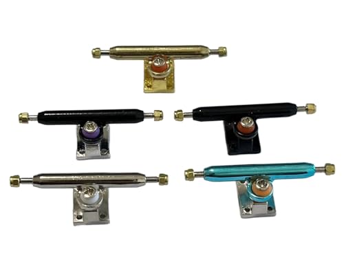 2pcs Inverted Kingpin Fingerboard Truck 34mm 32mm with Soft Bushing for Finger Skateboard(Gold) - color: Gold