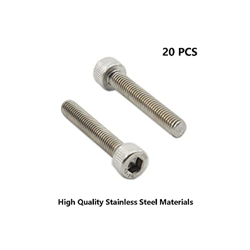 20 PCS Socket Head Cap Screws, TTZEZE 304 Stainless Steel Metric Machine Bolts Hex Socket Screw, Socket Drive Bright Finish Full Machine Threads for Shelf Chair Desk Install Repair (M5x10mm) - color: M5, size: 10mm