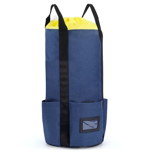 Arborist Rope Bag, Rope Storage Bag with 4 Side Pockets and Handle, Large Capacity Rope Organizer for Tree Climbing Gear and Rigging Equipment
