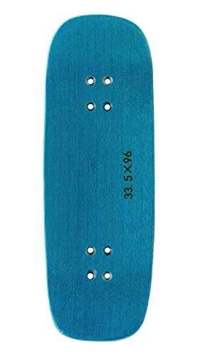 Teak Tuning Prolific Wooden Fingerboard Deck, 33.5mm x 96mm Boxy Shape - Teak Teal - 5 Ply with Custom Color Matching Mid Ply - Includes Prolific Foam Tape
