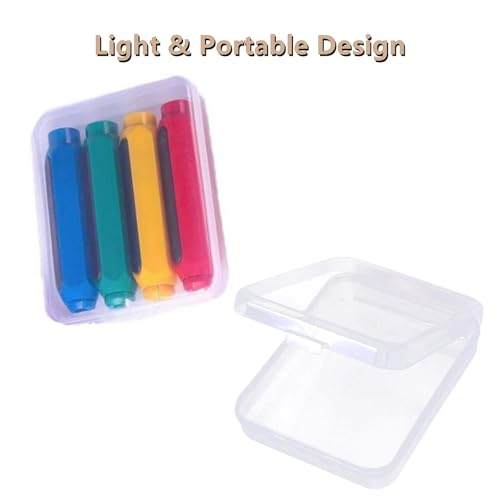 2 Pcs Clear Chalk Holders Storage Boxes | Small Containers, Organizing Chalk, Craft Supplies, Home Office & Workshops