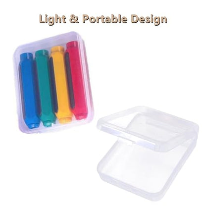 2 Pcs Clear Chalk Holders Storage Boxes | Small Containers, Organizing Chalk, Craft Supplies, Home Office & Workshops