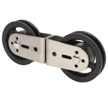 Cable Pulley System, Two Way Pulley Block, Stainless Steel Silent Bearing, Suitable for pulldown attachments on Home Fitness Equipment. - size: Plastic