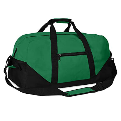 21" Large Duffle Bag with Adjustable Strap - color: Dark Green