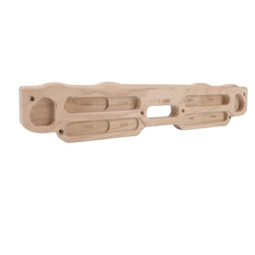 Climbing Hangboard Climbing Wooden Training Board - Fingerboard, Suitable for Bouldering and Pullups, Includes Installation Kit, Enhances Finger Strength and