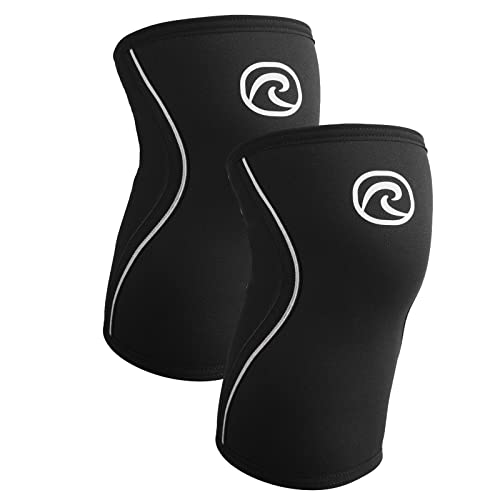 Rehband 5mm Knee Sleeves for Functional Training, Cross-Training & Powerlifting, Weightlifting Knee Support made of Neoprene, Unisex, Colour:Black - 1 Pair, Size:Small - color: Black - 1 Pair, size: Small