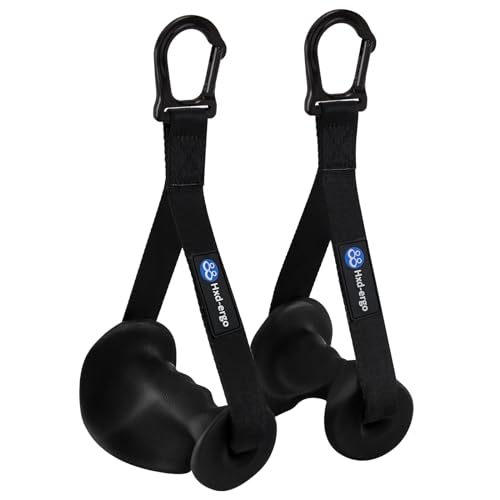 HXD-ERGO Ergonomic Exercise Handles for Cable Machine Attachments | Heavy Duty Resistance Bands, for Pilates Home Gym Equipment, Strength Training Workout, Working Out Handles Accessories - color: Integrated Carabiner