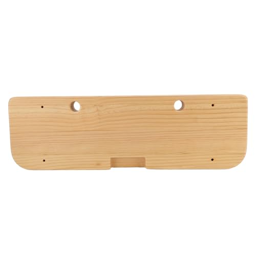 Training Hang Board, Solid Wood with Various Grip Holes, Enhanced Strength Exercise Compact Climbing Finger Wooden Hangboard with Adjustable Depths, Forearm Strengthener