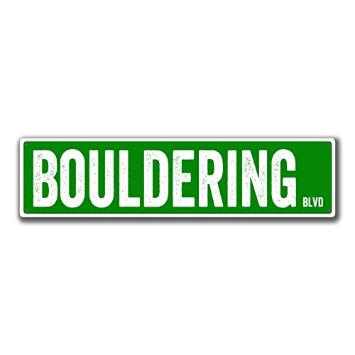 Bouldering Blvd Vintage Metal Sign 16x6 Inch Style-8 - Road & Garage Wall Art Decoration - color: Metal Sign18, size: 16x6 Inch